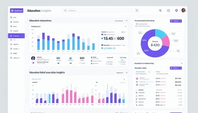 Simple dashboard interface displaying education data insights Simple dashboard interface displaying education data insights